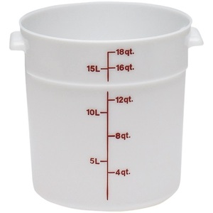 18 QUART POLY ROUND CONTAINER  6EA/CS